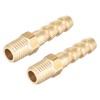 sourcing map Brass Connector Eric Plug with Barbed Hose Nozzle