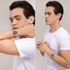 Mens Silver Bracelet Polishing Stainless Steel Heavy 12mm Double Franco