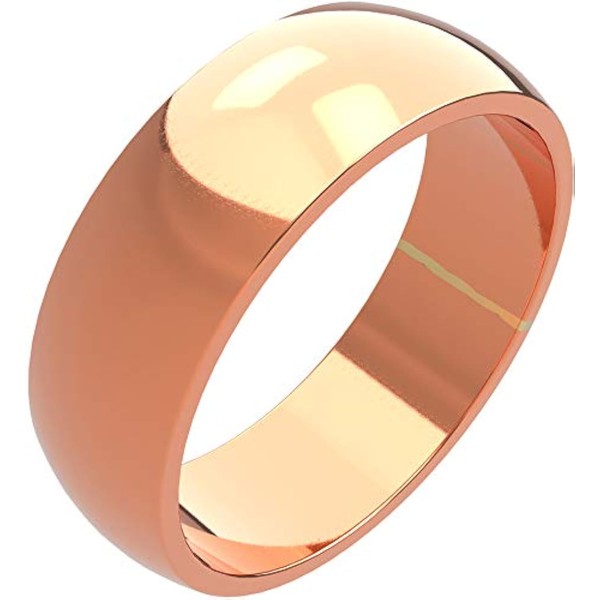 Aranato Pure Copper Ring Wide without Magnets 7 mm, Copper