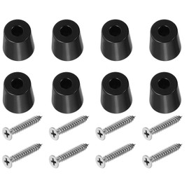 PATIKIL Cutting Board Feet, 8 Pack Round Rubber Feet Bumpers Non Slip Bumper Pads with Stainless Steel Screws for Furniture Chairs Desks Electronics (0.23" Wx1.1 H)