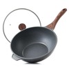 SENSARTE Nonstick Wok Pan with Lid 11Inch, Healthy Stir-fry Pan