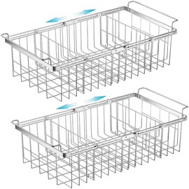 Orgneas Expandable Chest Freezer Organizer Bins Large Deep Freezer Basket