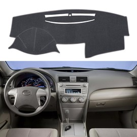 BLIBLIUNIT Dash Cover Mat Custom Fit for Toyota Camry 2007 2008 2009 2010 2011 Dashboard Cover Pad Carpet (Dark Gray)