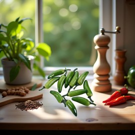 Czhotg 10Pcs Fake Pepper, Green Pepper Simulation Lifelike Hot Chili for Home Kitchen Party Pub Decoration Cabinet Ornament