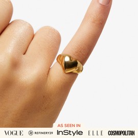 Ana Luisa Gold Heart Ring - Isla - 14K Gold Ring for Women - Hypoallergenic, Water-Resistant & Tarnish-Free Rings Ring - Stylish Women's Rings - Gold Ring Jewelry for Women, Stacking Ring