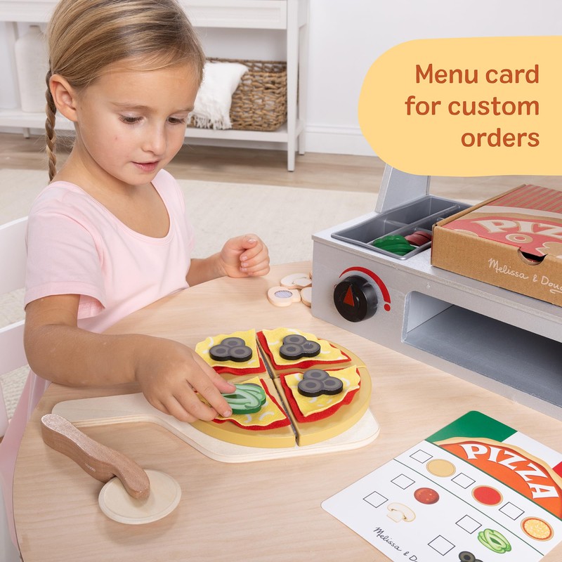 Melissa & Doug Top & Bake Wooden Pizza Counter Play