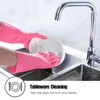 Rubber cleaning gloves yellow 6 Pairs for Household,Reuseable dishwashing gloves