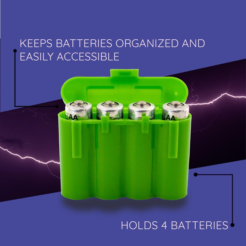 EBC Battery 4 AA AAA Batteries Holder Plastic Storage Cases,