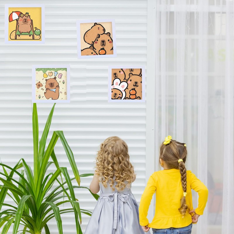 LJJINGXS Cute Capybara 5D Diamond Art Kits with Plastic Crate,DIY