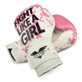 Victory Martial Arts Women's Cardio Kickboxing Boxing Gloves/Punching Bag Gloves (8 oz, Fight Girl)