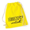 Huuraa Tasche Lübbecke verliebt Geschenk Beutel Yellow 12 Liter Baumwolle