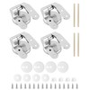 QWORK Toilet Seat Sturdy Hinge Replacement Parts, 2 Set Stainless