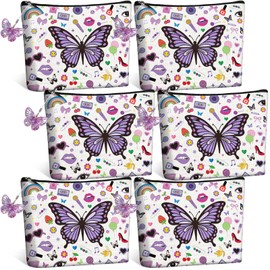 Kacctyen 6 pack Music Lovers Gifts for Women Singer Fans Makeup Bag Do You Get Merchandise Gift for Best Friend Sister Girls Birthday Gift Travel Toiletry Makeup Organizer Zipper Pouch