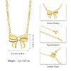 Yifnny Bow Necklace, Women's Gold Small Bow Cubic Zirconia Sparkling