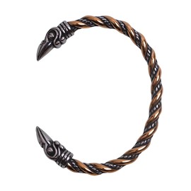 LANGHONG Stainless Steel Viking Bracelet Men's Cuff Bracelet For Men Talisman Jewelry, Adjustable, Stainless Steel, no gemstone