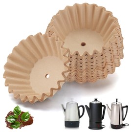 Percolator Coffee Filters Compatible with Presto Coffee Percolator Electric, 200 Pcs Perforated Wavy Design Filter Paper for Presto 12 Cup Moss & Stone 10 Cup