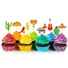 36 Pcs Fiesta Cupcake Topper Mexican Theme Cake Decoration for