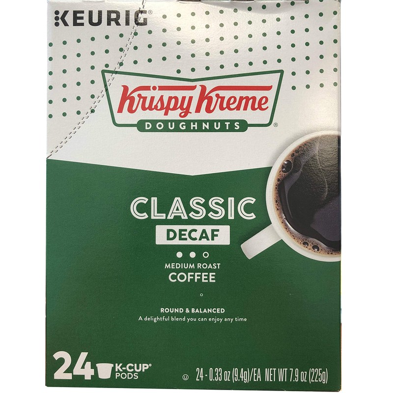 Krispy Kreme House Decaf Medium Roast Coffee K-Cups 24 COUNT