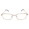 Calabria R754 Rectangle Metal Reading Glasses +2.00 Gold Men Designer
