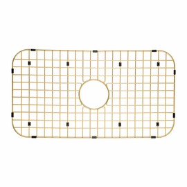 Starstar Sinks Protector Matte Gold 304 Stainless Steel Kitchen Sink Bottom Grid, Rack (26 L x 14-3/8 W)