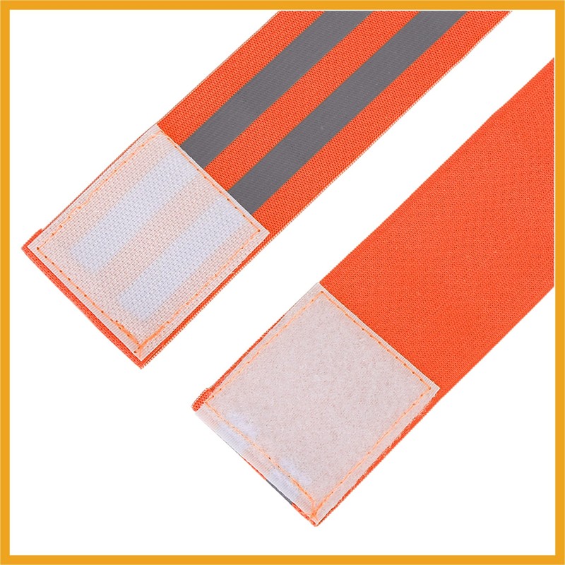 Partuto 4pcs Reflective Bands for Wrist Cycling Reflective Wristbands Orange