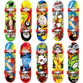 QINIFIFY Finger Skateboard, 5 Pieces Professional Mini Fingerboards Skatepark Toy for Children Playing or as Finger Skateboard Decoration