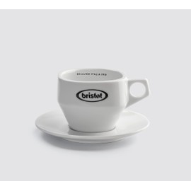 Bristot Porcelain Latte Cups with Saucers | Premium Collection Dolomit Latte Cup | 10.03 oz/Set of 6