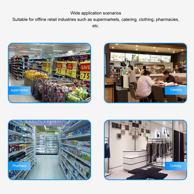 Hands-Free 2D QR Desktop Barcode Scanner, Omnidirectional Automatic Barcode Reader