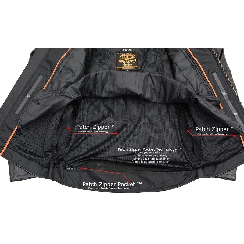 Milwaukee Leather Men's Premium Leather Motorcycle Scooter Jacket with Air