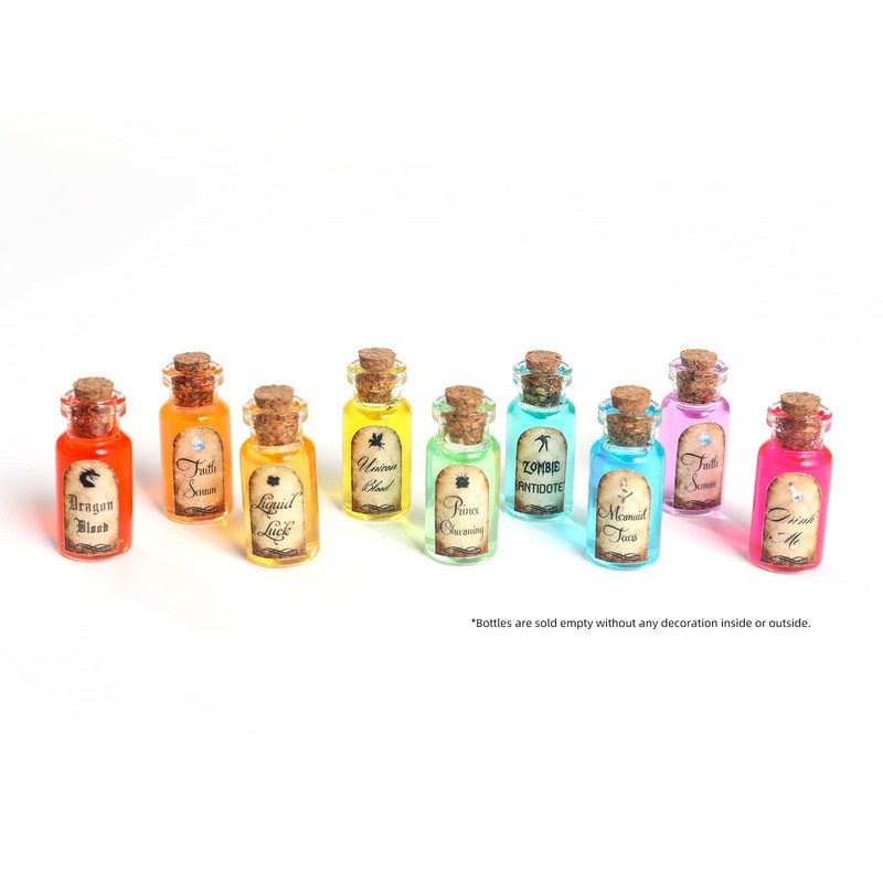 Magic Season Tiny Decorative Glass Bottles (24 Pcs / 0.6x1.5