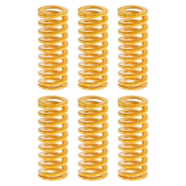 sourcing map 6pcs 3D Printer Heating Bed Spring, 8mm OD 20mm Length Light Load Compression Mould Die Spring 3D Printer Compression Spring for 3D Printer Electric Part, Yellow