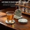 Marble Coasters Set of 4 with Display Stand, 3.9 Inch
