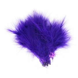 Creative Angler Strung Marabou Bird Feathers for Tying Fly Fishing Flies - Fly Tying Accessories - Perfect Choice for Tail & Wings and Easy to Tie On The Lure - Approximately 0.3 Ounces - Purple