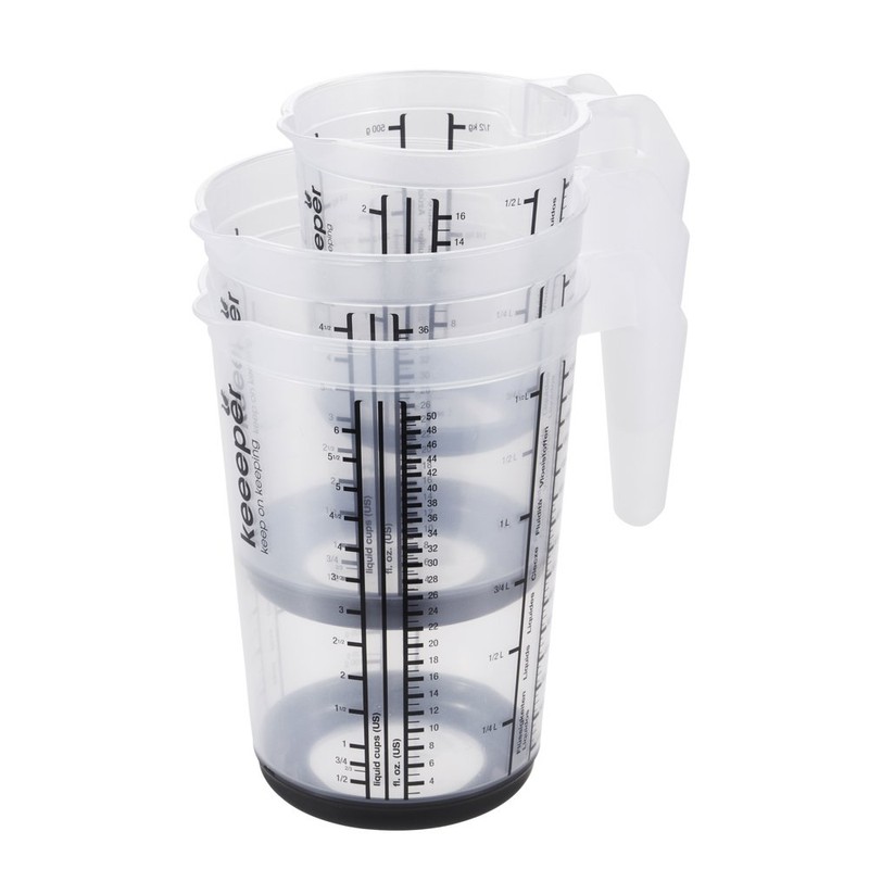 keeeper Messkanne mit Anti-Rutsch-Funktion, 1,5 l, Massimo, Graphit-Grau