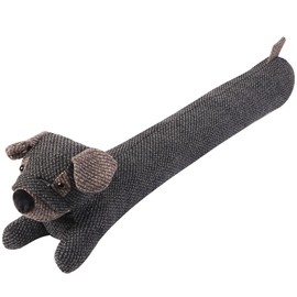 SANFERGE 36 Inch 3LB Heavy Duty Under Door Draft Stopper, Decorative Soundproof Door Draft Blocker, Energy Saving Draft Guard, Leopard Coffee