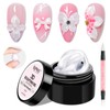 SUPWEE 3D Nail Gel Art Pearl White,Solid Gel for Nails