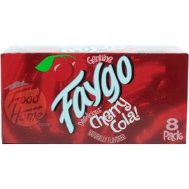 Faygo Cherry Cola! flavor soda pop. 8-pack 12-fl. oz. cans in box (1)