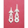 Anbcollectibles Cuckoo Clock Hands 64mm (2 9/16") White (Square Hole)
