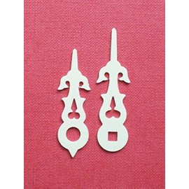 Anbcollectibles Cuckoo Clock Hands 64mm (2 9/16") White (Square Hole)