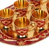 Vintage Coffee Pot Set Retro Metal Pot Tray Set Waterproof