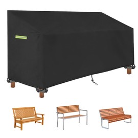 MOZMY Garden Bench Cover for 2-Seater, Durable 600D Oxford Fabric, Protective Cover for Garden Bench, Waterproof, Windproof, UV-Resistant, Tear-Resistant, 135 x 67 x 65/91 cm