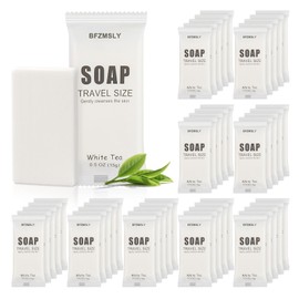 BFZMSLY 300 Pack Bulk Wrapped Hotel Bar Soap, 0.5 oz (15g), White Tea Scent – Mini Guest Soaps for Hotels, Airbnb, Vacation Rentals, Travel Toiletries, Individually Wrapped