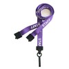 PCL Media ltd® Purple Staff Lanyards With Safety Breakaway Clip