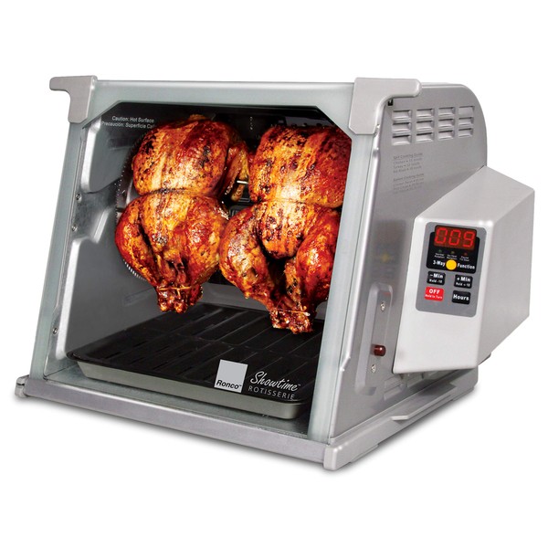 Ronco ST5000PLAT Digital Showtime Rotisserie, Platinum Edition, Cooks Food Perfectly Every Time, 3 Cooking Modes: Roast, Sear, and No Heat Rotation, Stainless Steel