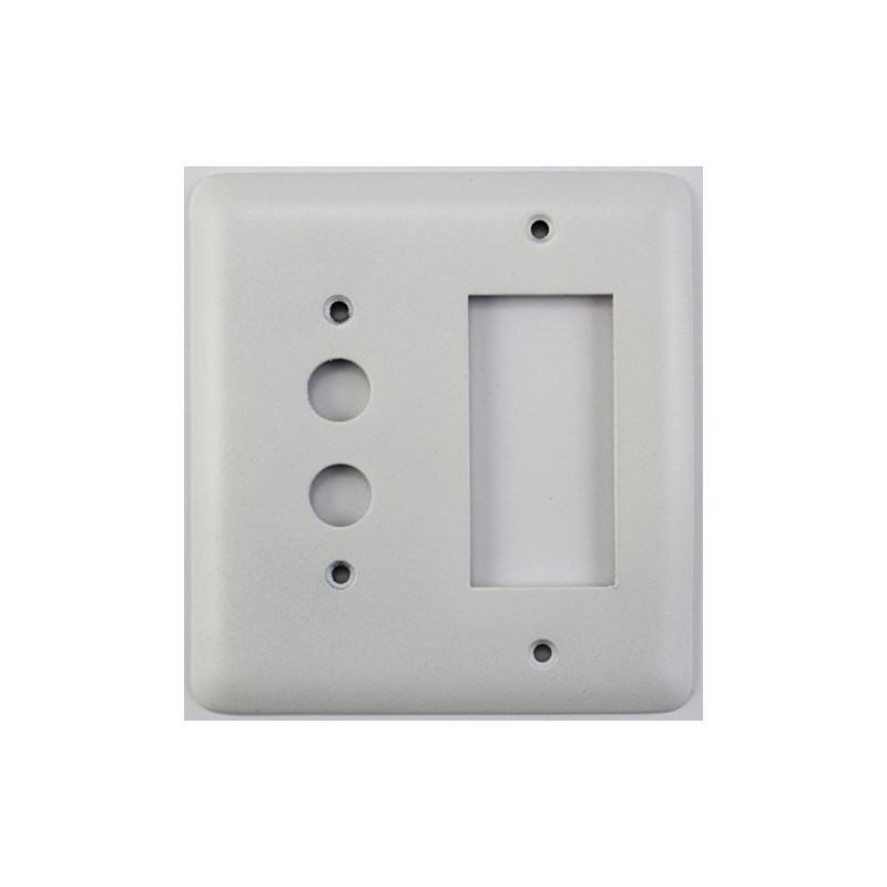 Classic Accents Rounded White Switch Plates - (2 Gang Combo