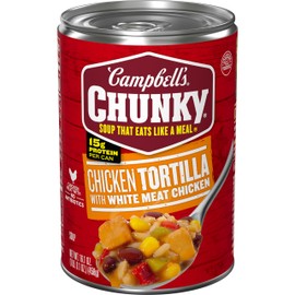Campbell’s Chunky Soup, Chicken Tortilla With White Meat Chicken, 16.1 oz Can