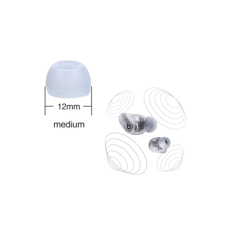 Zotech Replacement Earbud Tips for Beats Studio Buds +, 10