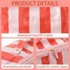 DYSHAYEN Stripe Travel Makeup Bag with Compartments Clear Coated Cosmetic