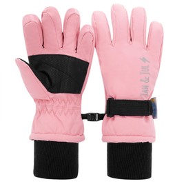 JAN & JUL Toasty-Dry Waterproof Snow Gloves for Girls (Dusty Pink, Size XL: 8-10Y)