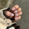 5 types of snowflake magnetic nails, knitted nails, glass beads